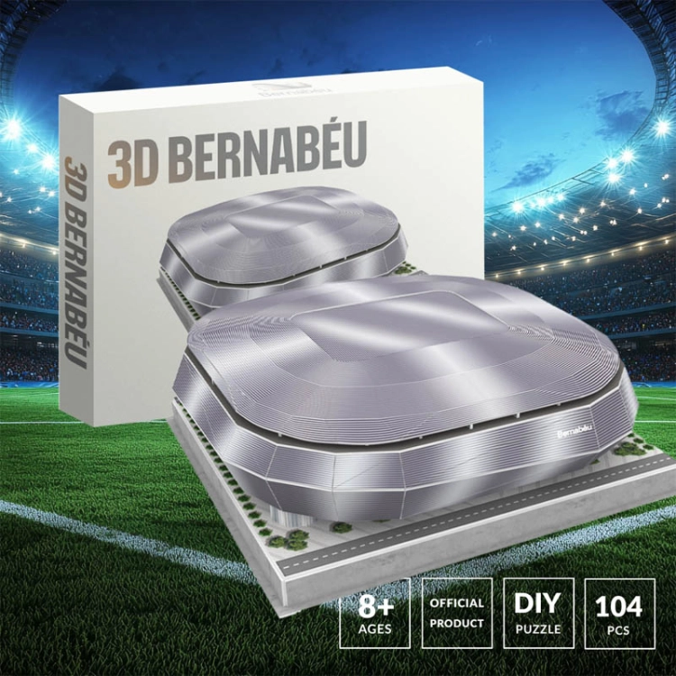 Stadion piłkarski Real Madryt FC - BERNABEU - Puzzle 3D 104 elementy