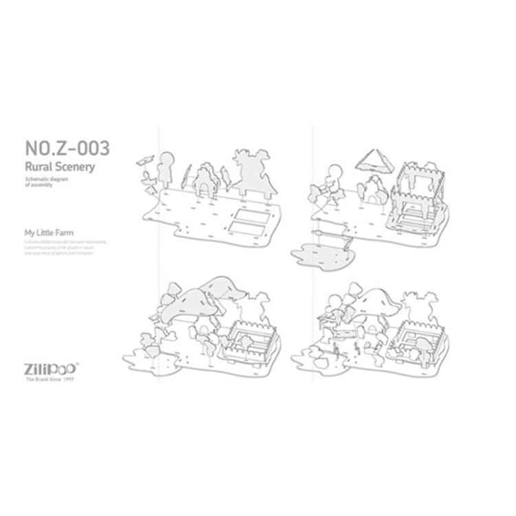 Domek DIY z ogródkiem Puzzle 3D - Domek na łące