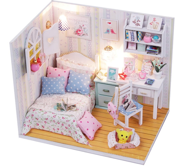 Miniaturowy domek DIY - Pokój Laury*