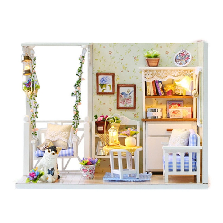 Miniaturowy domek DIY - Fiołkowa weranda