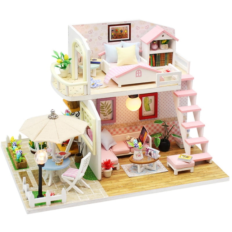 Miniaturowy domek - Różowy loft