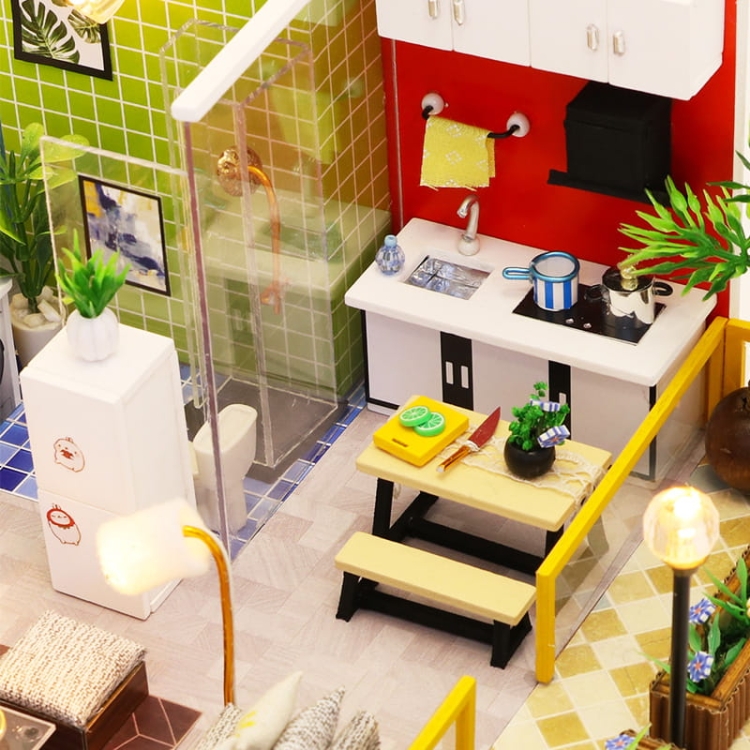 Miniaturowy domek Skandynawskie życie