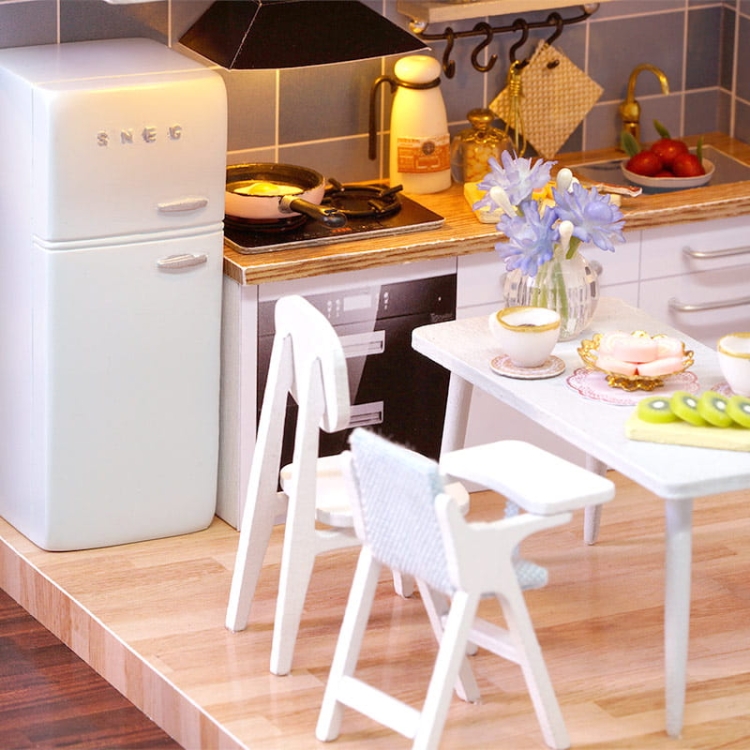 Miniaturowy domek - Niebieski loft