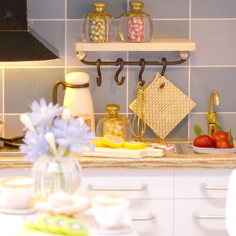 Miniaturowy domek - Niebieski loft