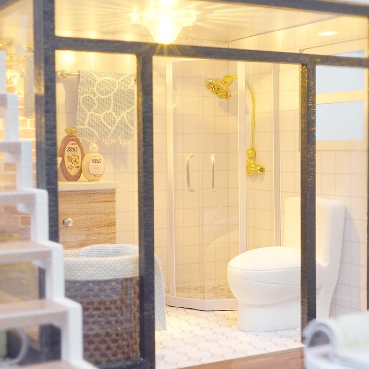 Miniaturowy domek - Niebieski loft