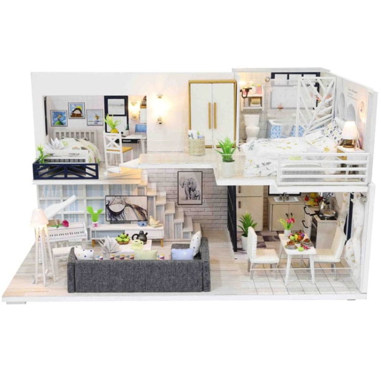 Miniaturowy domek - Śnieżna biel