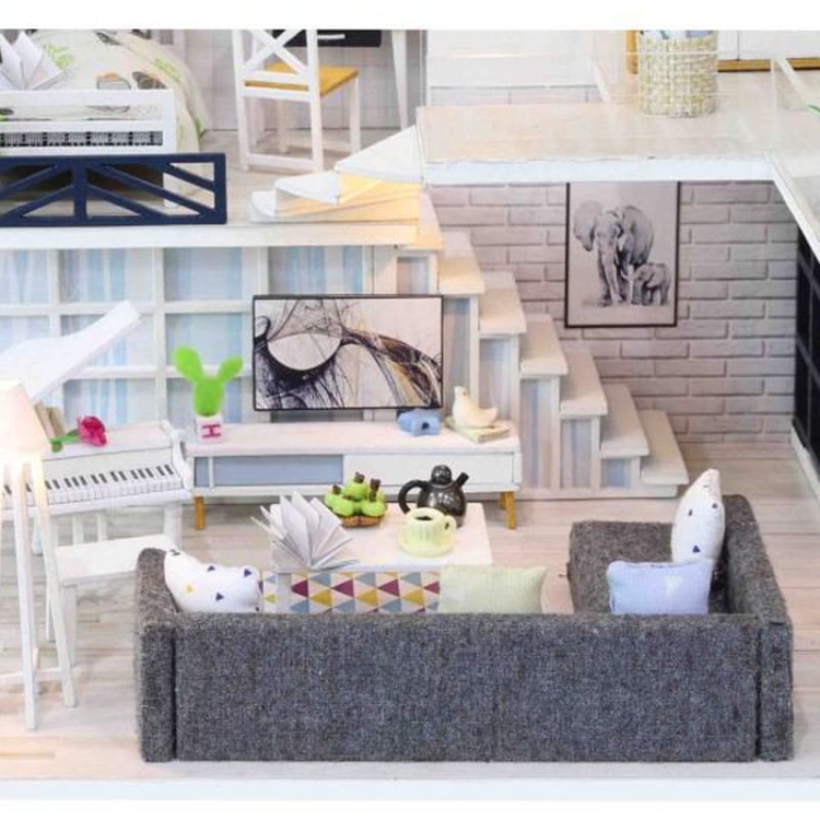 Miniaturowy domek - Śnieżna biel