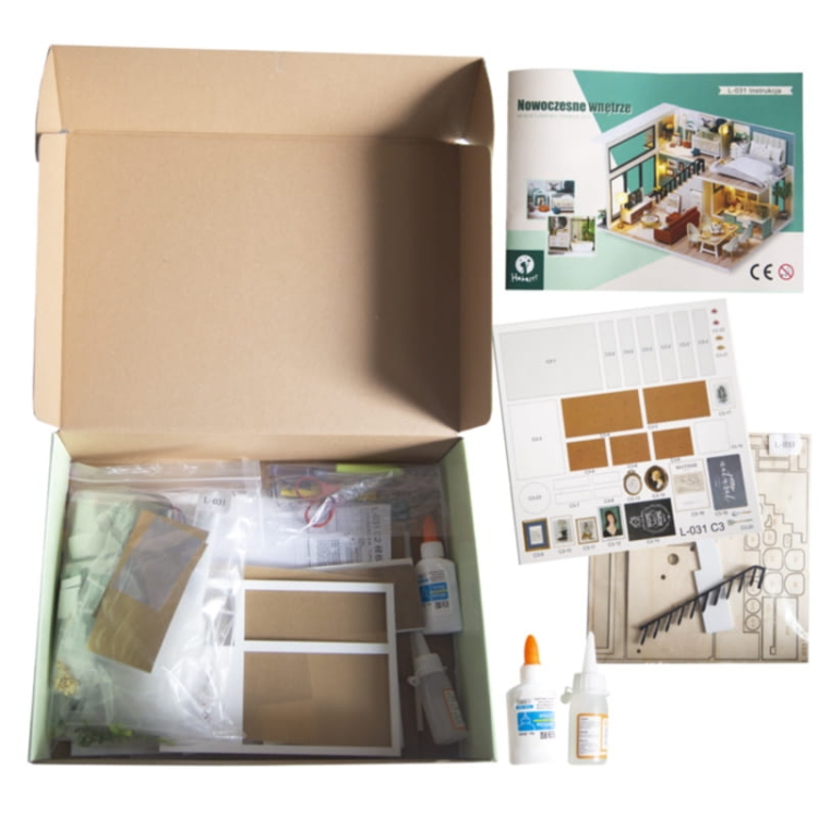 Miniaturowy domek - Nowoczesne wnętrze