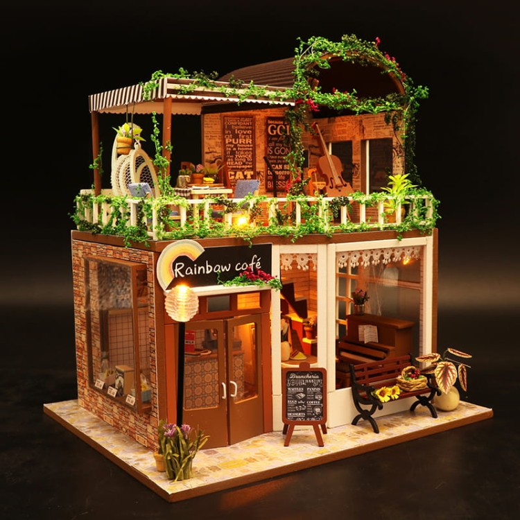 Miniaturowy domek - Kawiarenka pod tęczą