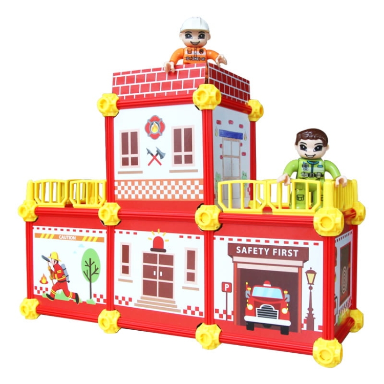 Domek z kartonu do kolorowania Straż pożarna