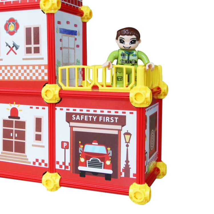 Domek z kartonu do kolorowania Straż pożarna