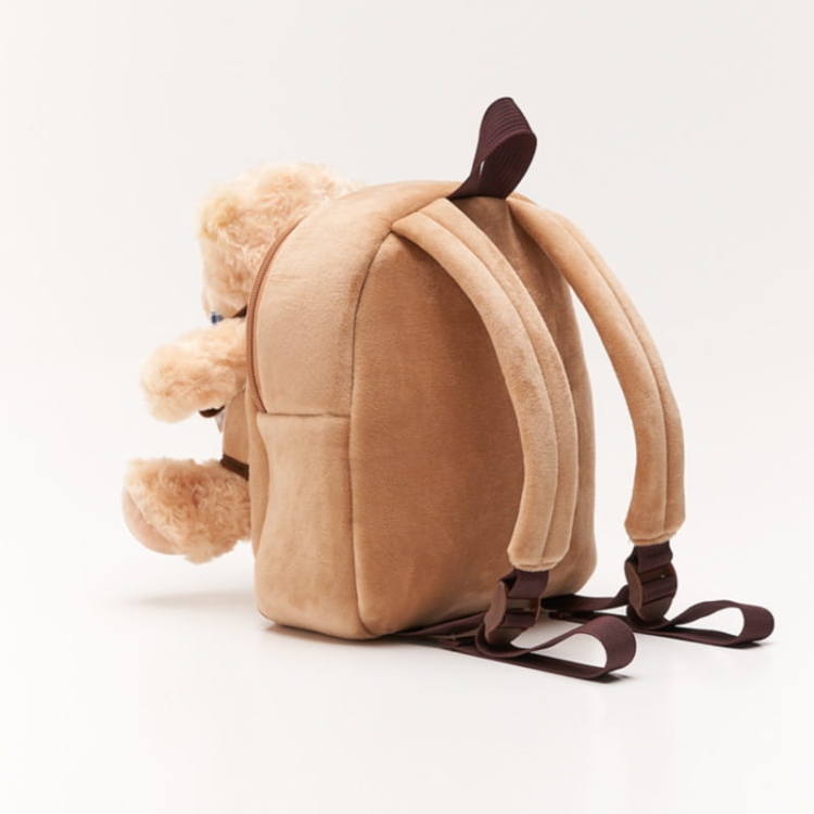 Beżowy plecaczek z odpinanym beżowym misiem „Teddy Bear”