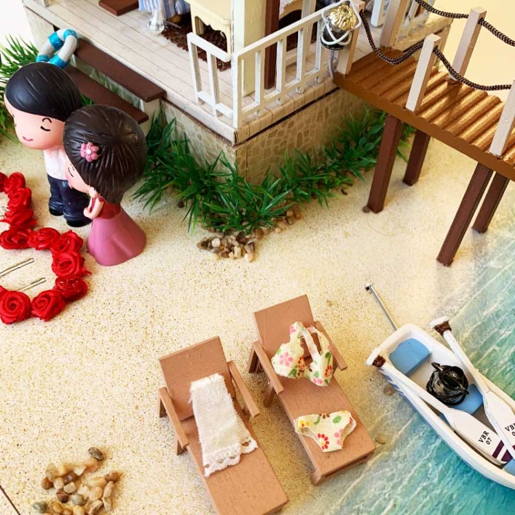 Miniaturowy domek - Willa na Malediwach