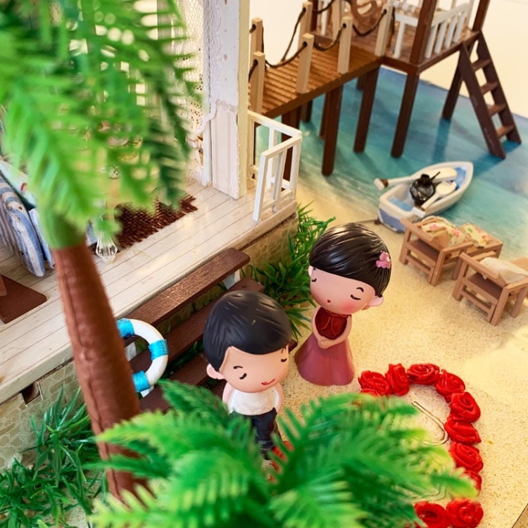 Miniaturowy domek - Willa na Malediwach