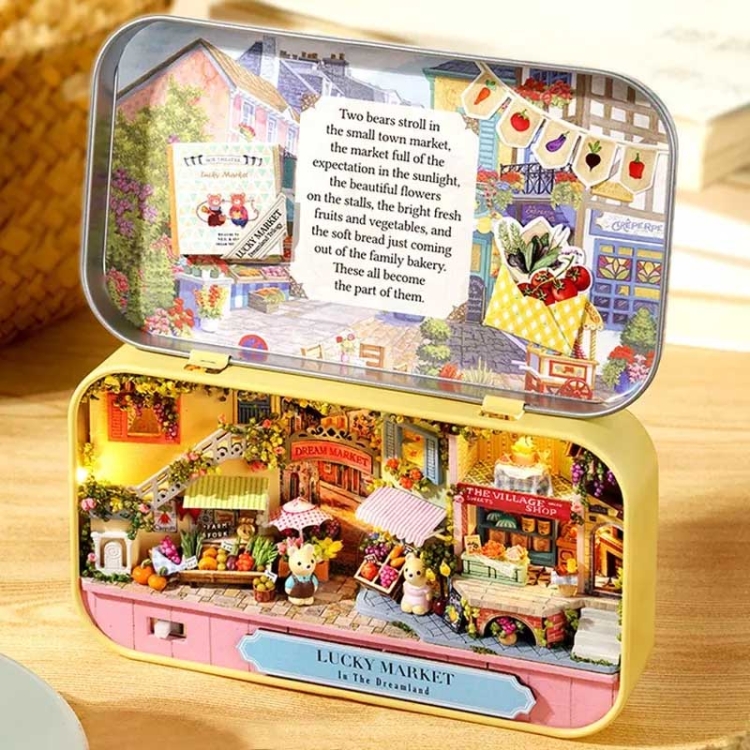 Miniaturowy domek - Kolorowy ryneczek