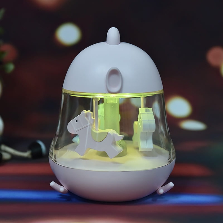 Lampka z karuzelą i pozytywką żółta. Światło zielone.