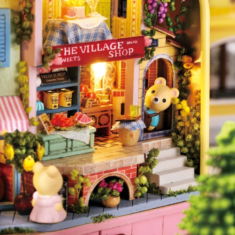 Miniaturowy domek - Kolorowy ryneczek