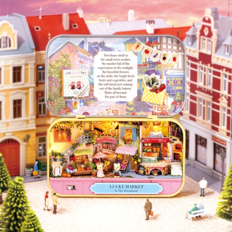 Miniaturowy domek - Kolorowy ryneczek