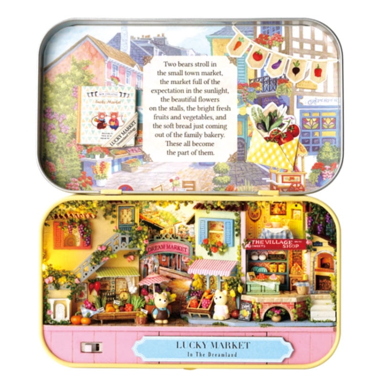 Miniaturowy domek - Kolorowy ryneczek