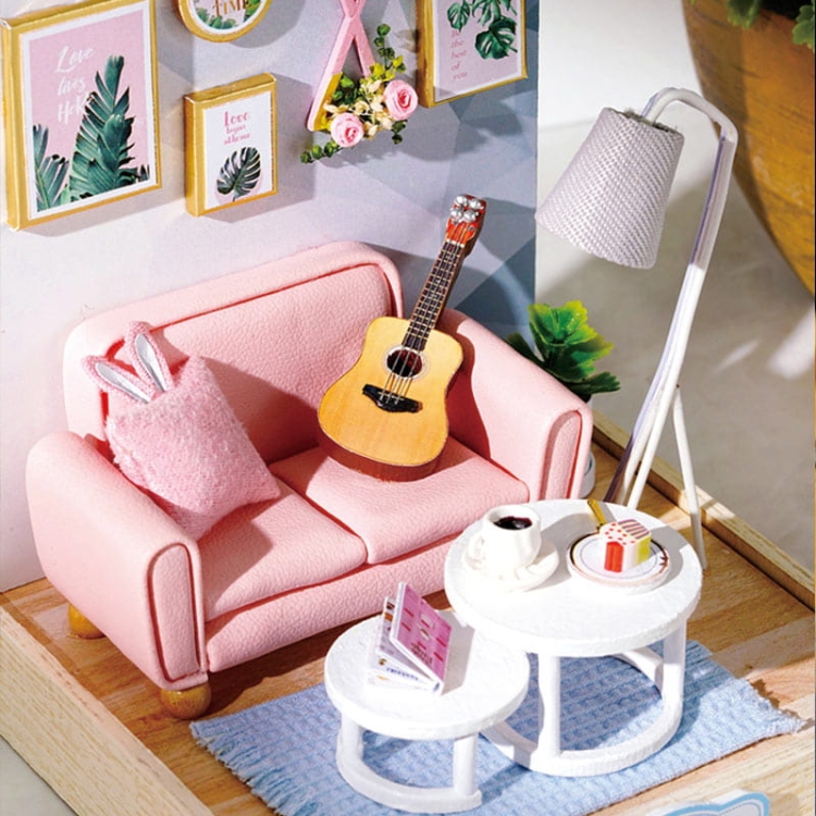 Miniaturowy domek DIY - Popołudnie z gitarą