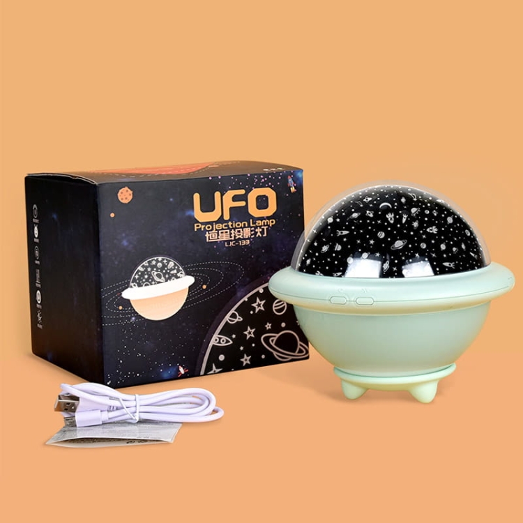 Lampka nocna projektor gwiazd UFO morski. Opakowanie + zawartość.