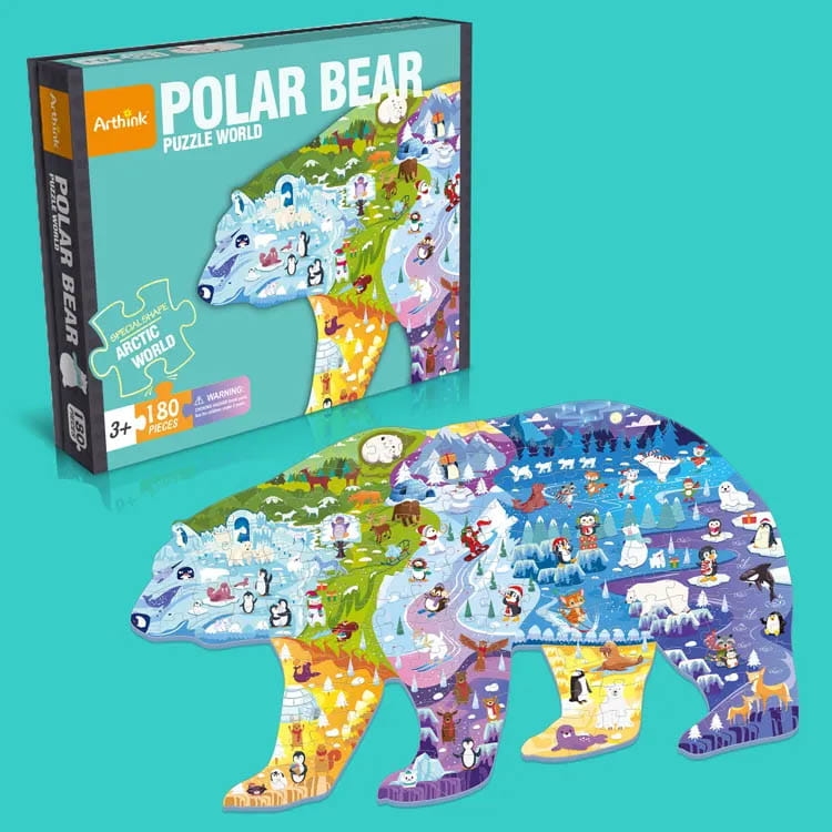 Puzzle edukacyjne Miś polarny - 180 szt