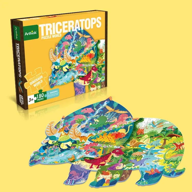 Puzzle edukacyjne Triceratops - 180 szt