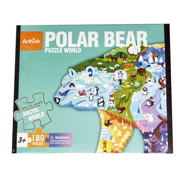 Puzzle edukacyjne - Miś polarny - 180 szt