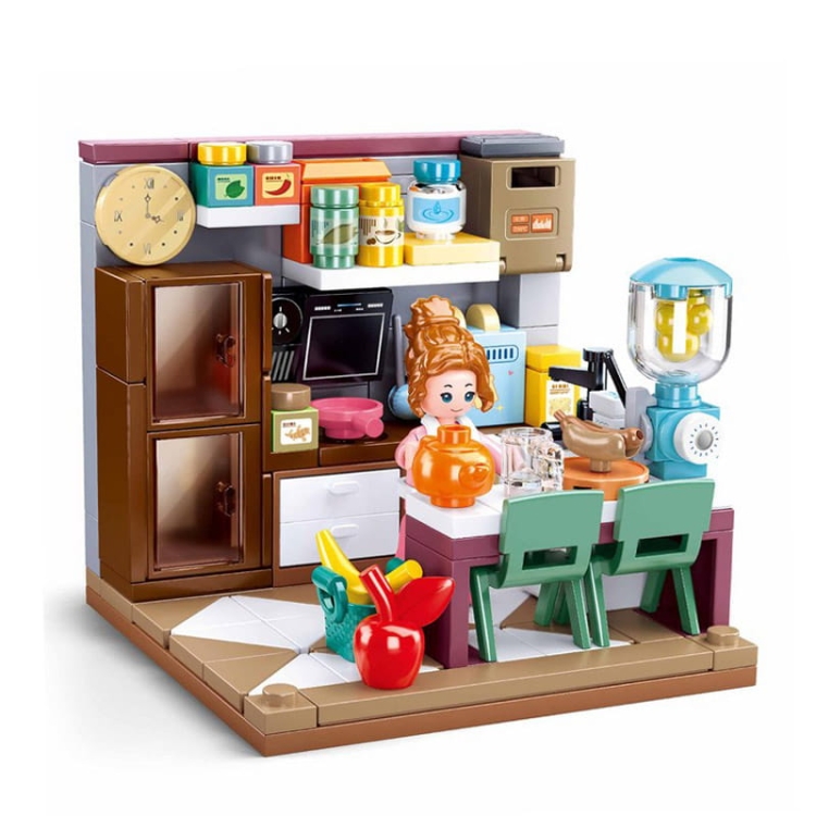 KUCHNIA - mini pokoik klocki - Sluban B1016A - 178 elementów