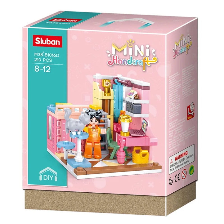 POKOIK UCZNIA - mini pokoik klocki - Sluban B1016D - 210 elementów