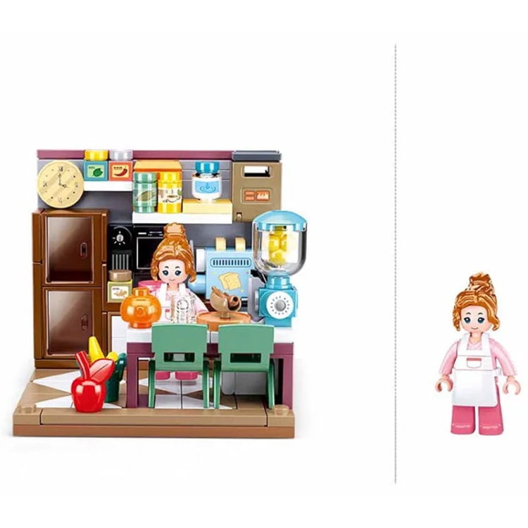 KUCHNIA - mini pokoik klocki - Sluban B1016A - 178 elementów