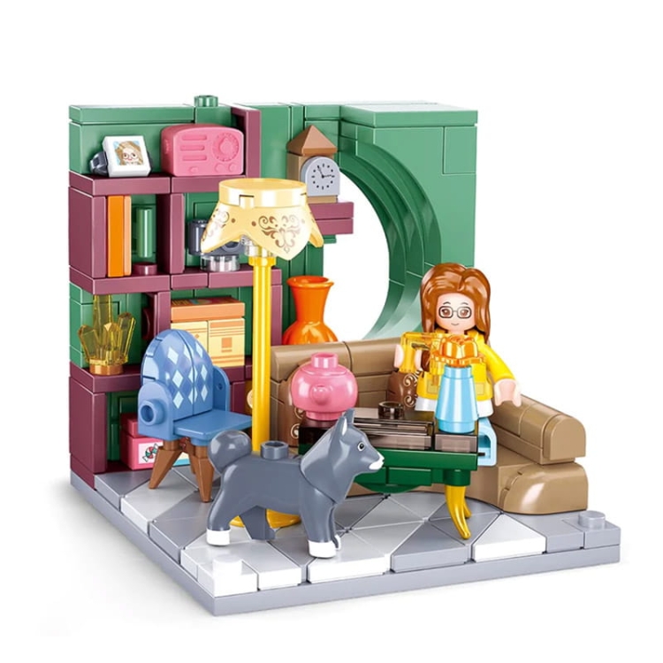 SALON - mini pokoik klocki - Sluban B1016C - 219 elementów