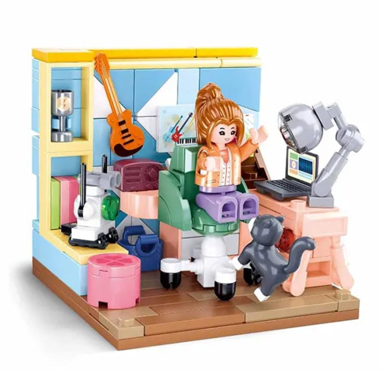 DZIECIĘCY KĄCIK - mini pokoik klocki - Sluban B1016B - 216 elementów