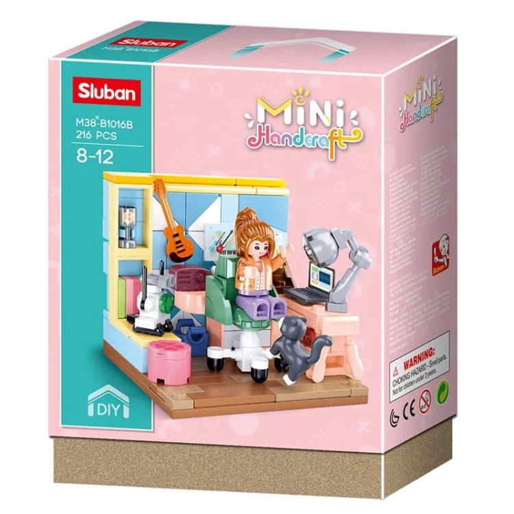 DZIECIĘCY KĄCIK - mini pokoik klocki - Sluban B1016B - 216 elementów