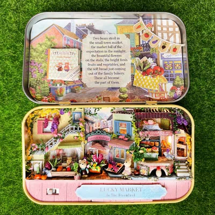 Miniaturowy domek - Kolorowy ryneczek