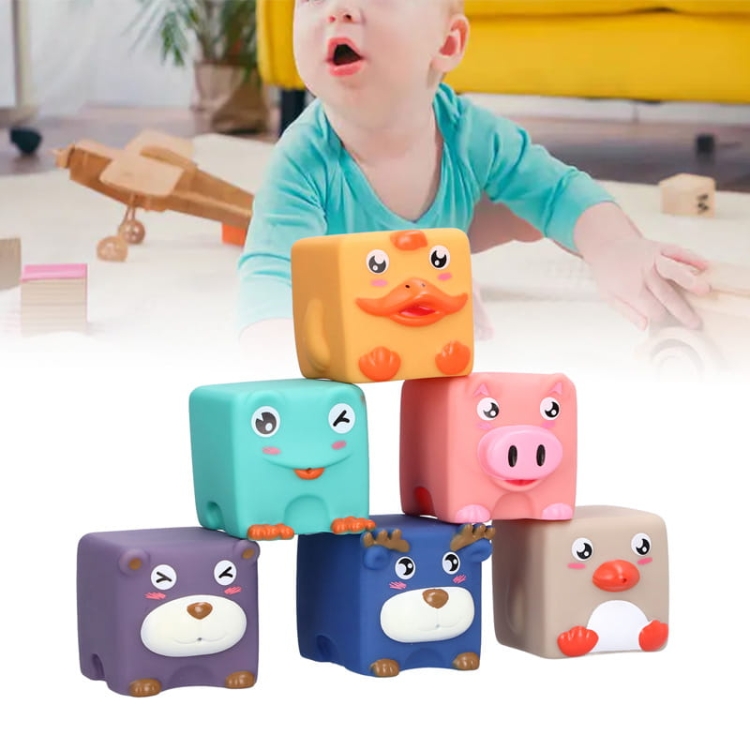 Zwierzątka domowe - miękkie klocki sensoryczne 6 szt